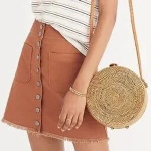 Madewell Women's High Waist Button Front skirt in size 0